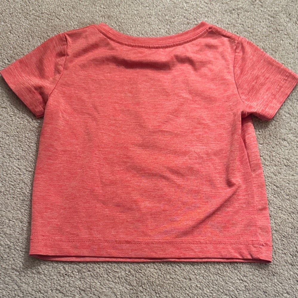Nike Kids DRI-FIT Dropset Coral T-Shirt with Blue Accents - Picture 4 of 4